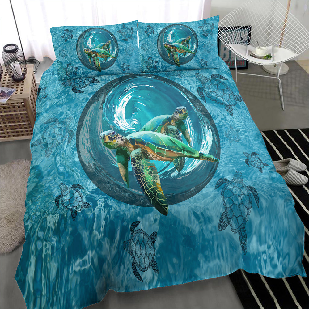 Hawaii Bedding Set Whirlpool Turtle Polynesian