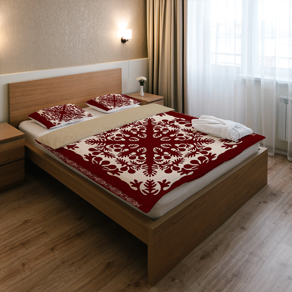 Hawaii Bedding Set Quilt Tradition Red