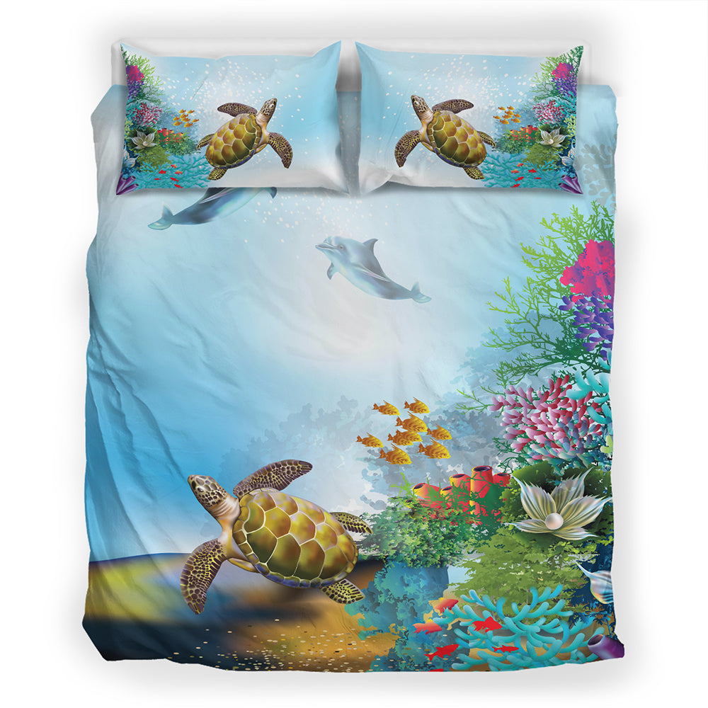Hawaii Bedding Set Ocean Cartoon