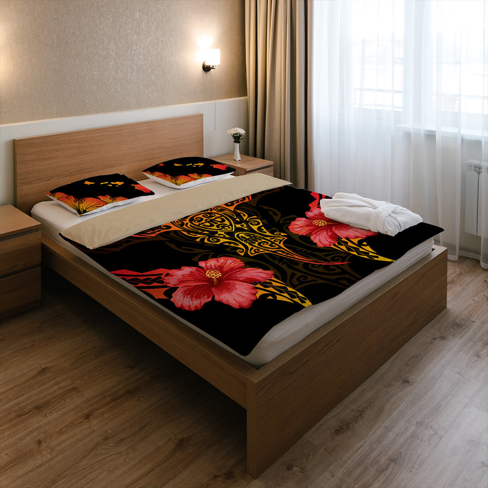 Hawaii Bedding Set Polynesian Hibiscus Animal