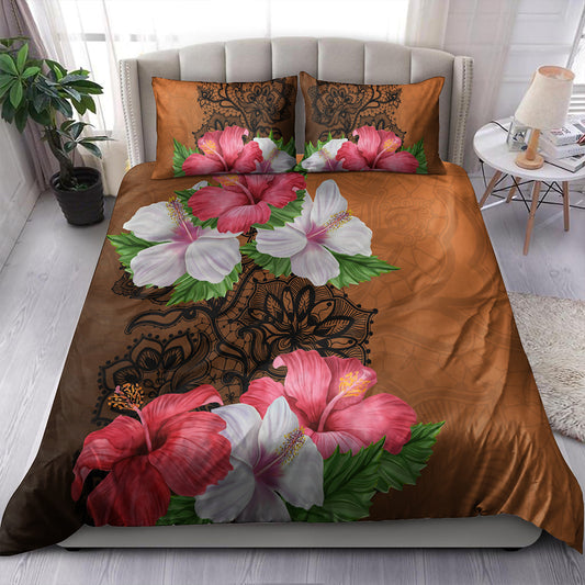 Hawaii Bedding Set Hibiscus Flower Polynesia