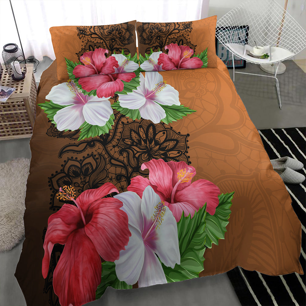 Hawaii Bedding Set Hibiscus Flower Polynesia