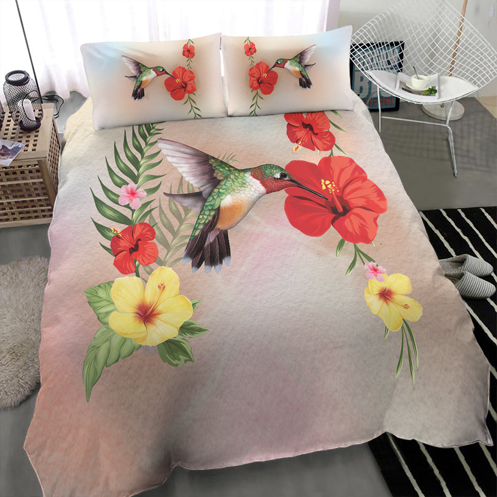 Hawaii Bedding Set Hibiscus Bird