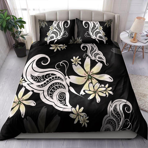 Hawaii Bedding Set Plumeria Butterfly