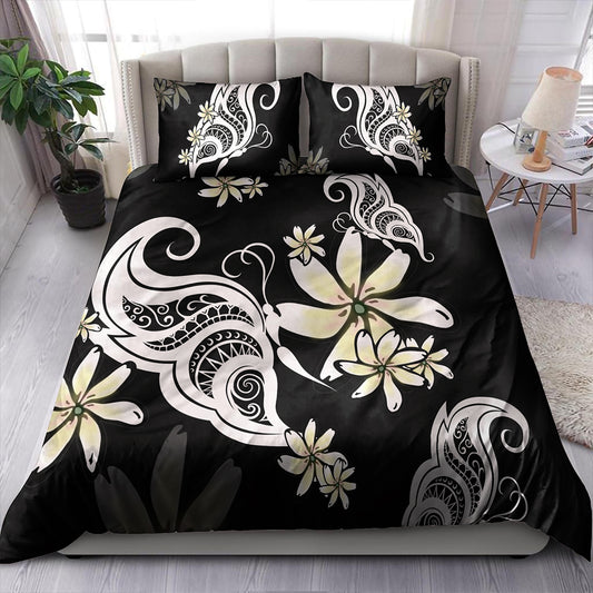 Hawaii Bedding Set Plumeria Butterfly