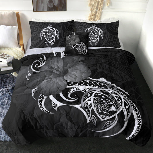 Hawaii Comforter Map Turtle Hibiscus Polynesian Divise