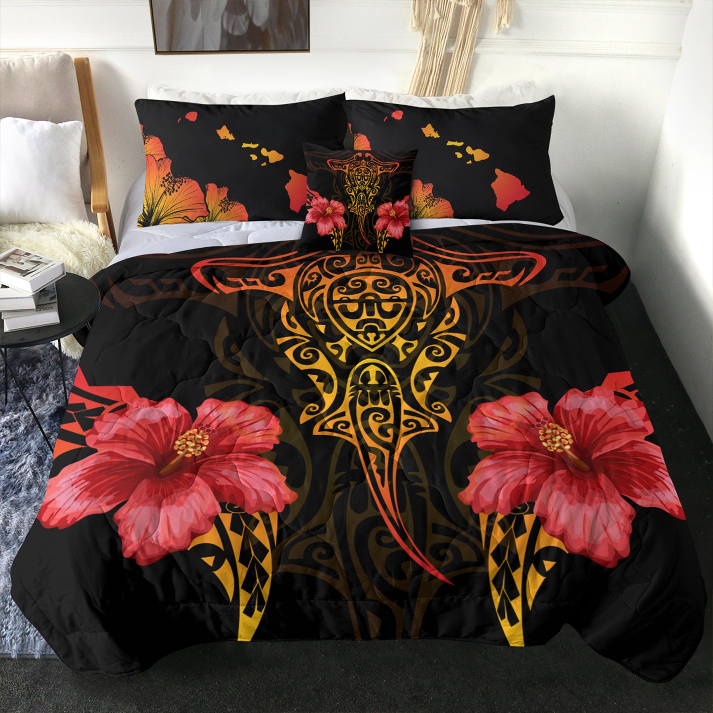 Hawaii Comforter Polynesian Hibiscus Animal