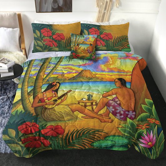 Hawaii Comforter Sing A Song On A Beach