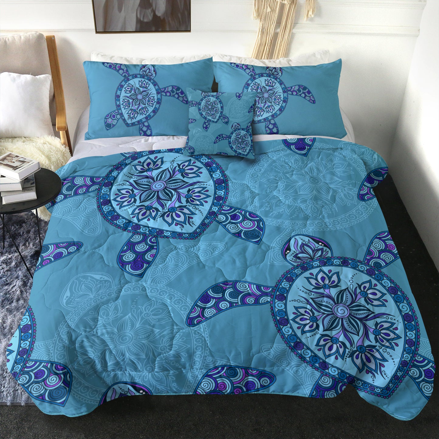 Hawaii Comforter Turtle Plumeria