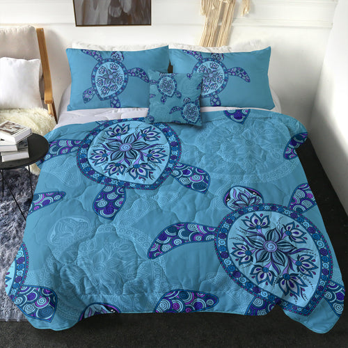 Hawaii Comforter Turtle Plumeria