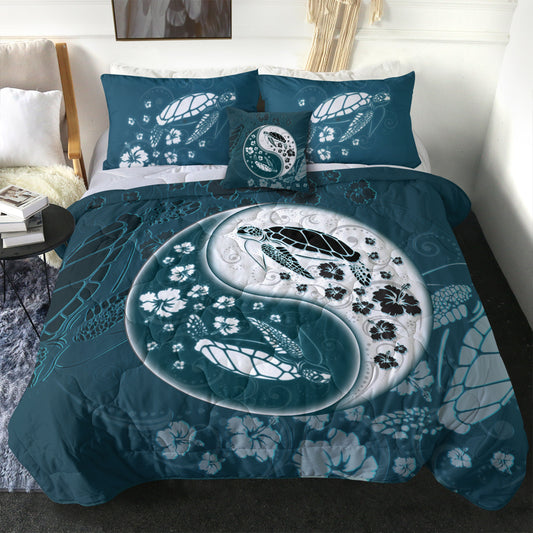 Hawaii Comforter Yinyang Turtle Hibiscus
