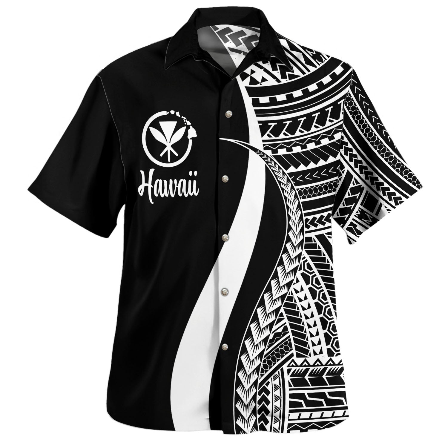 Hawaii Custom Personalised Hawaiian Shirt Polynesian Tentacle Tribal Pattern