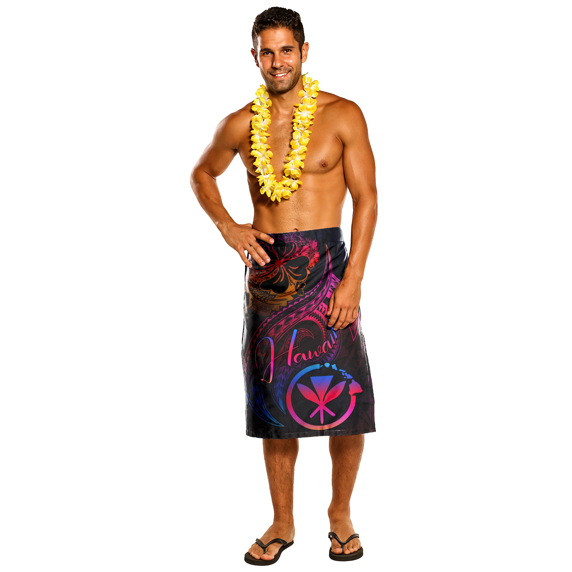 Hawaii Lavalava - Floral Patterns Rainbow Style