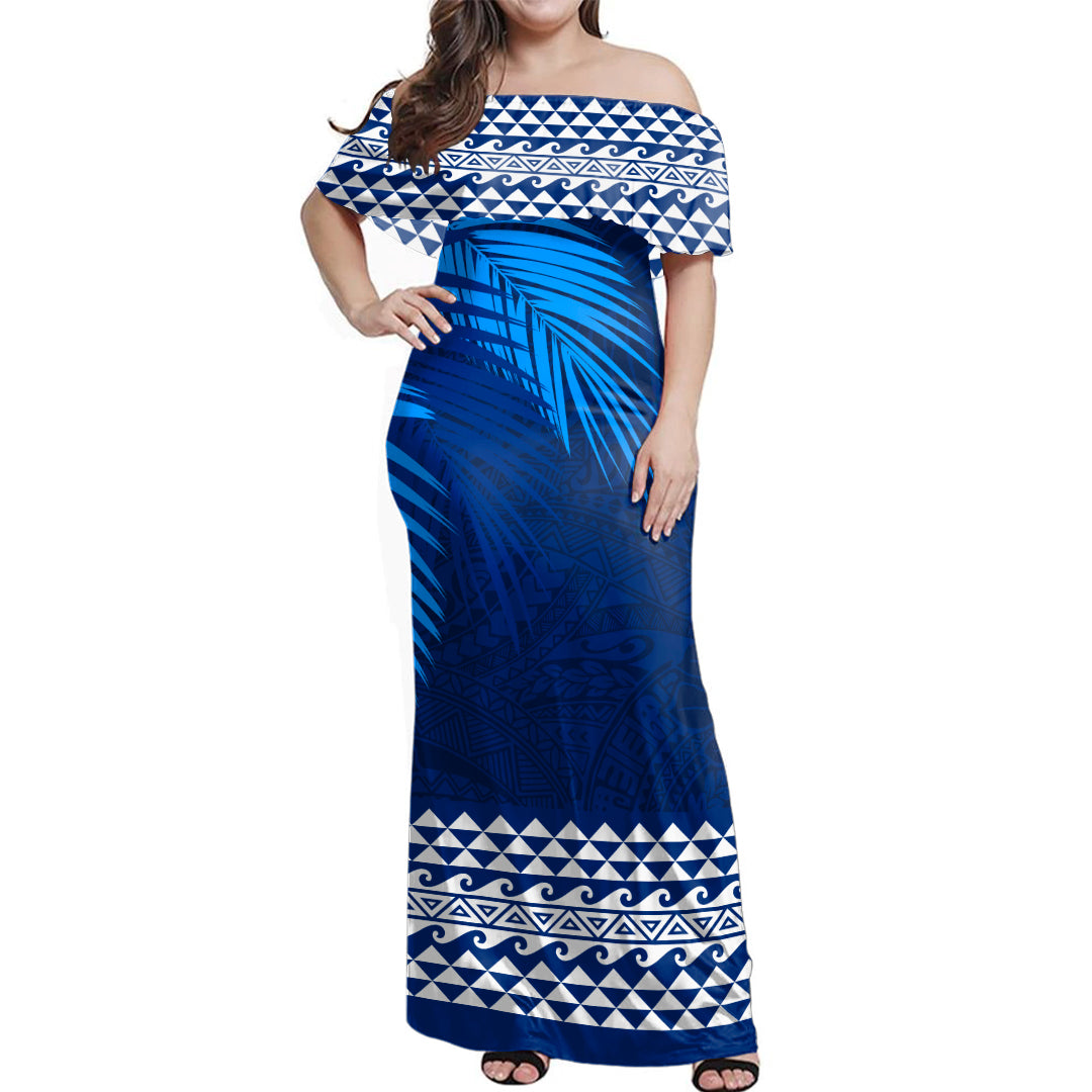 Hawaii Combo Dress And Shirt Polynesian Fabric Leaves