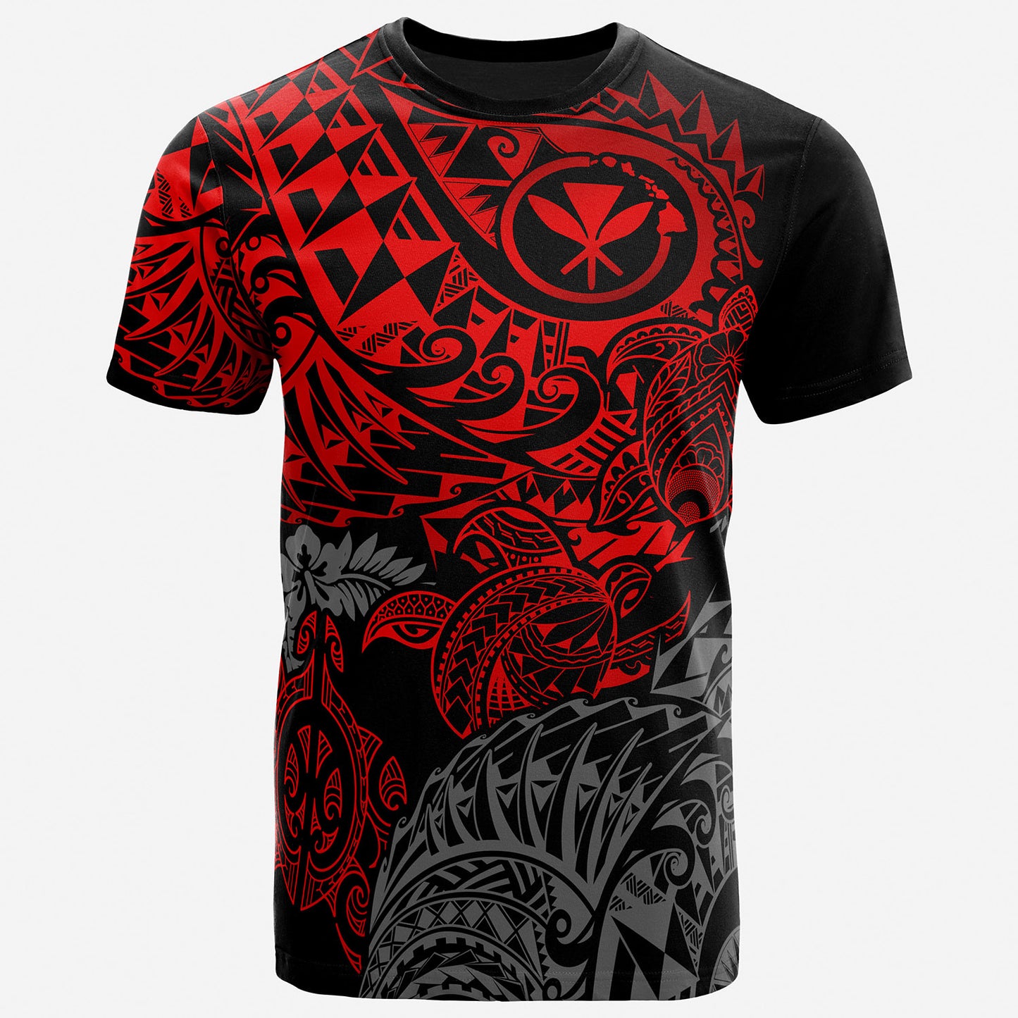 Hawaii T-Shirt - Turtle Hibiscus Flowing