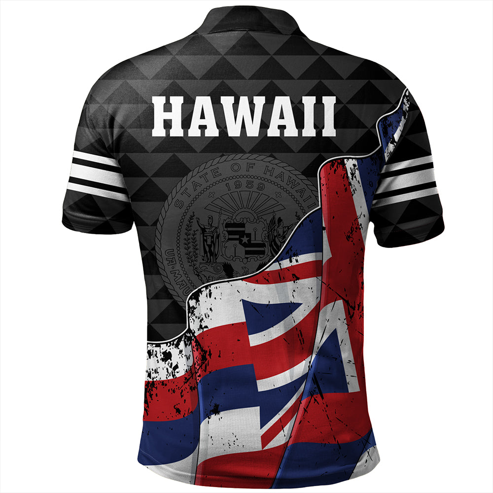 Hawaii Polo Shirt Flag Alohawaii Kakau Pattern