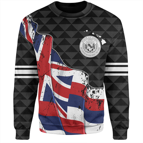 Hawaii Sweatshirt Flag Alohawaii Kakau Pattern
