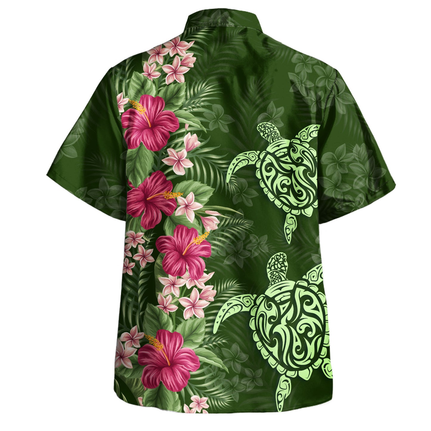 Hawaii Hawaiian Shirt Polynesian Sea Turtle Hibiscus Tropical Style