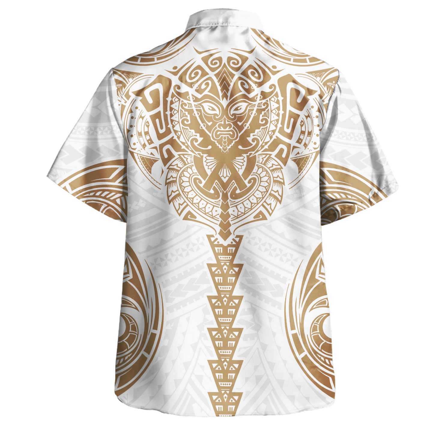 Hawaii Hawaiian Shirt Black Tribal Tattoo Warrior Mask Style