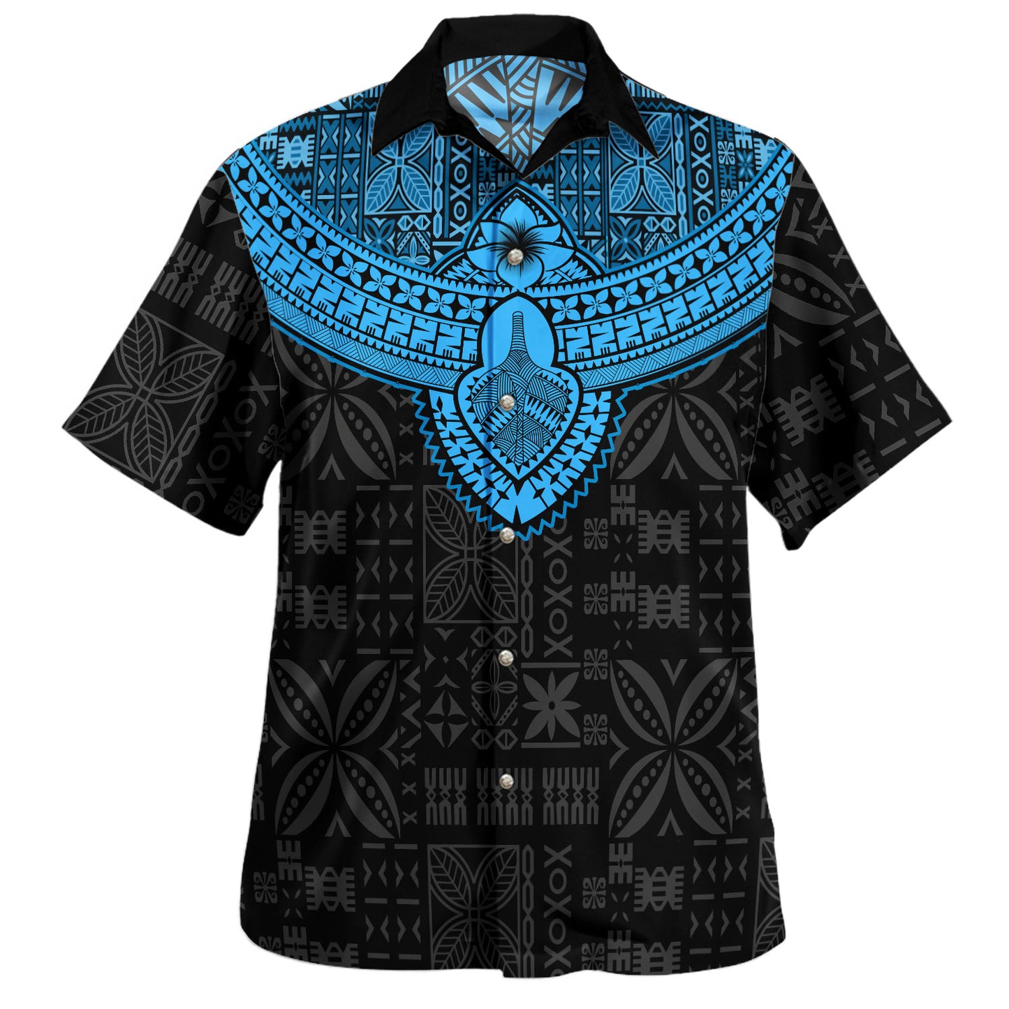 Fiji Hawaiian Shirt Tribal Tapa Chest Piece