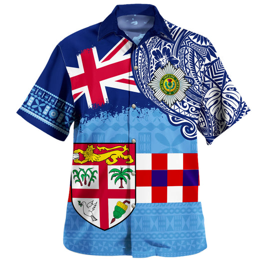 Fiji Hawaiian Shirt Kesakesa Masi Diamond Tapa Tribal