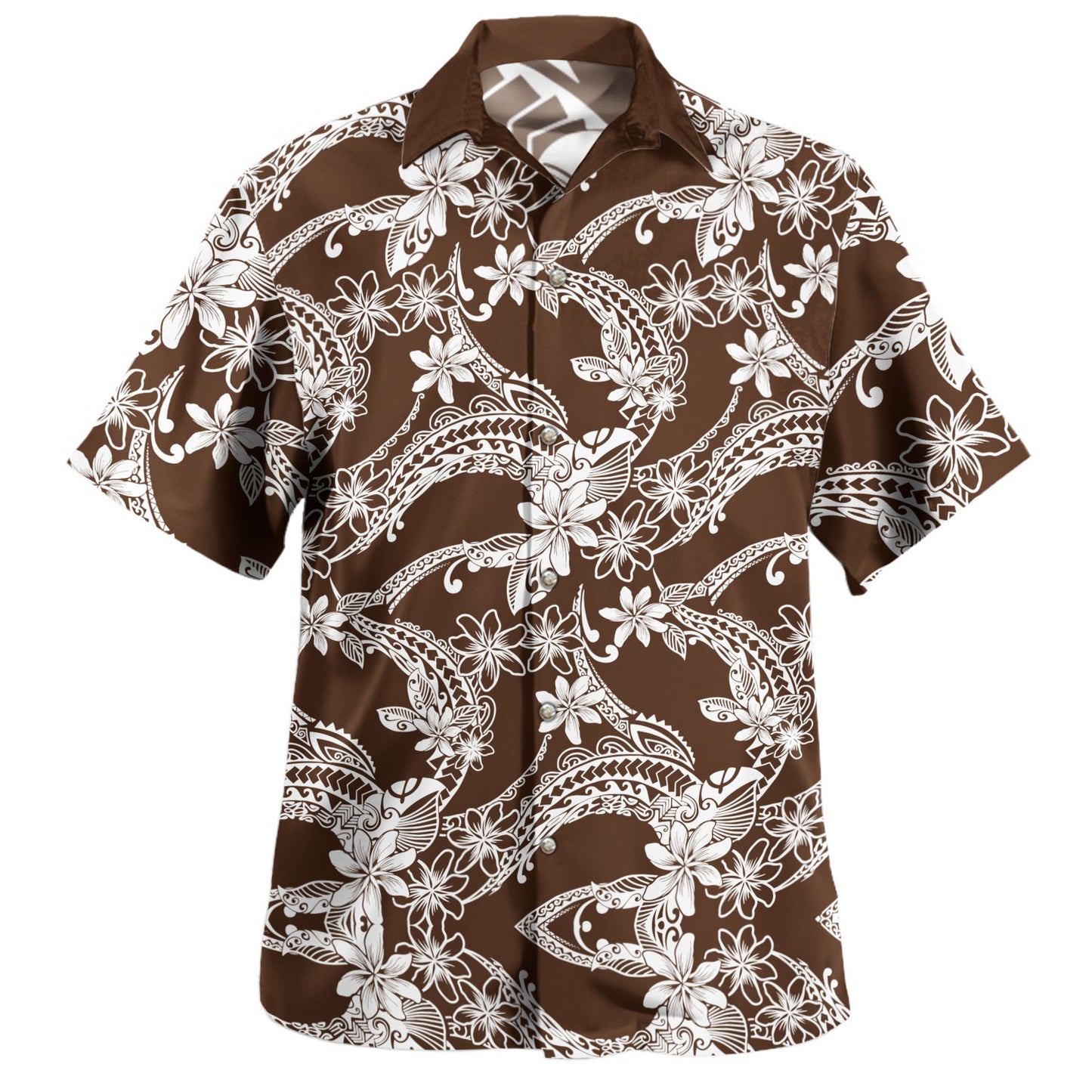 Polynesia Hawaiian Shirt Polynesian Print Fabric And Flower