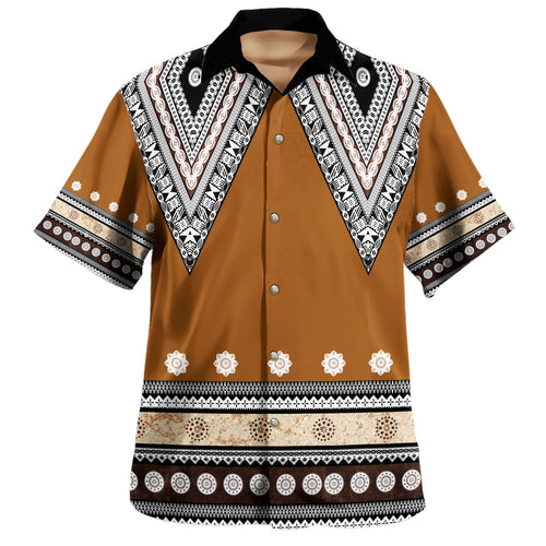 Vanuatu Hawaiian Shirt Tribal Pattern Flag Grunge