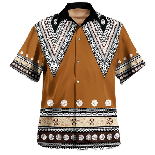Vanuatu Hawaiian Shirt Tribal Pattern Flag Grunge