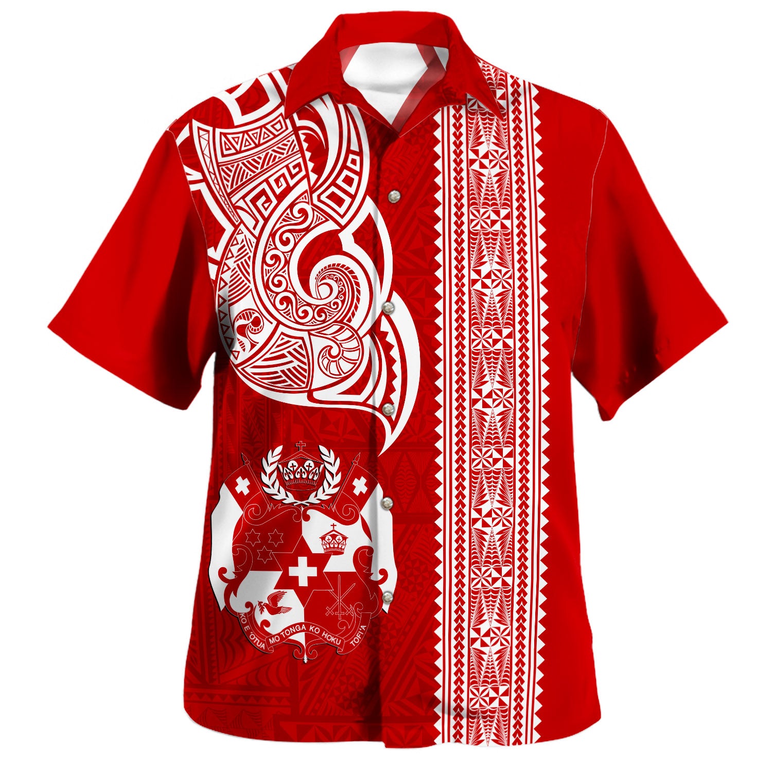Tonga Hawaiian Shirt Polynesia Ngatu Tribal Tattoo