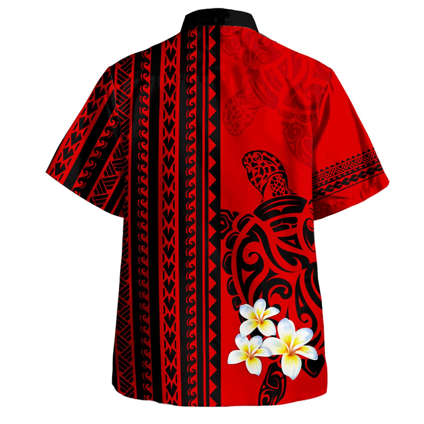 Polynesian Hawaiian Shirt Tribal Polynesian Turtle Plumeria