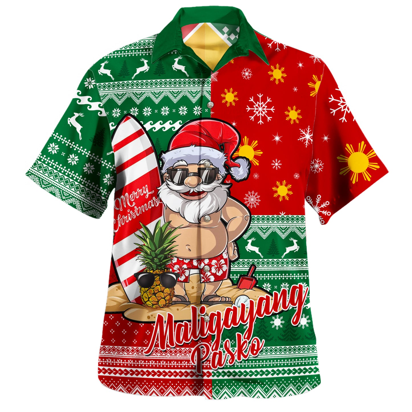 Philippines Filipinos Christmas Hawaiian Shirt Maligayang Pasko