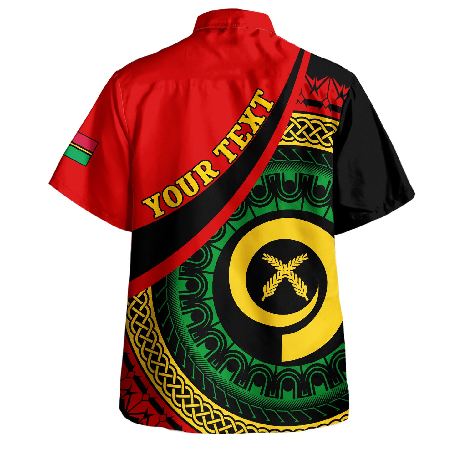 Vanuatu Hawaiian Shirt Custom Melanesian Tribal Circle Tattoo Style