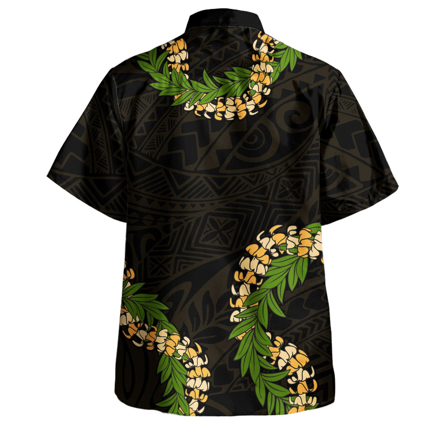 Hawaii Polynesian Combo Dress And Shirt Puakenikeni And Maile Lei Tribal Black