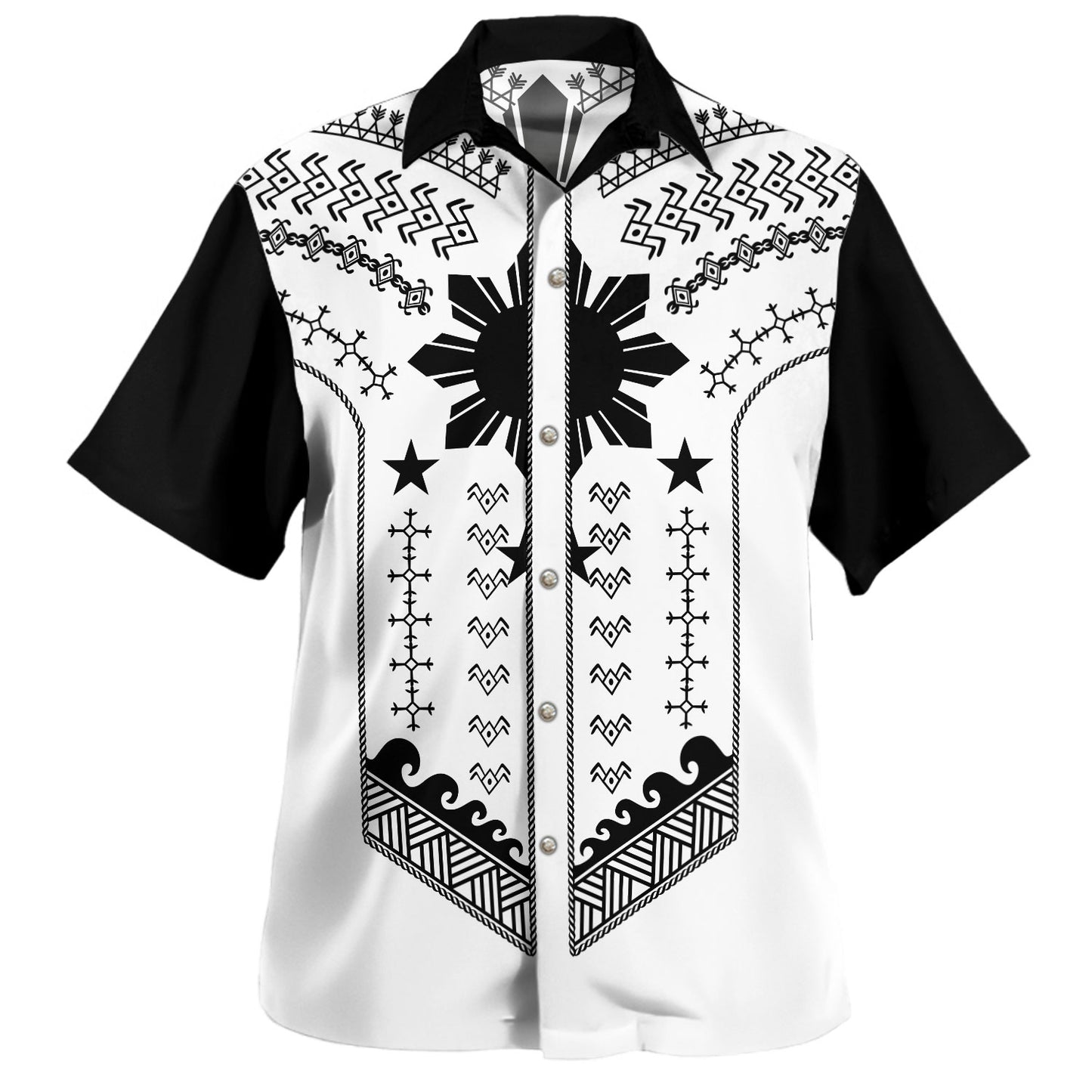 Philippines Filipinos Hawaiian Shirt Sun Tattoo Motifs Designs