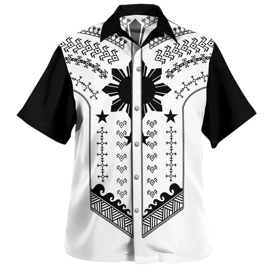 Philippines Filipinos Hawaiian Shirt Sun Tattoo Motifs Designs