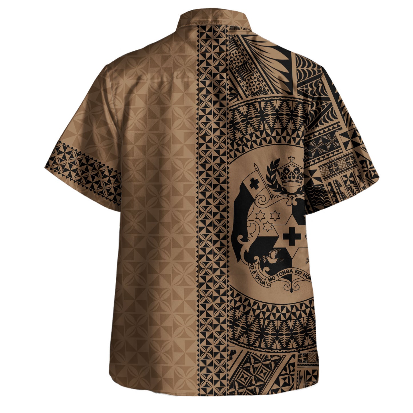 Tonga Hawaiian Shirt Coat Of Arms Ngatu Tapa Heritage Style