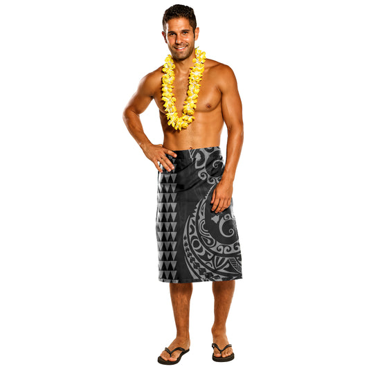 Hawaii Lavalava Hawaiian Map Kakau Grey Style