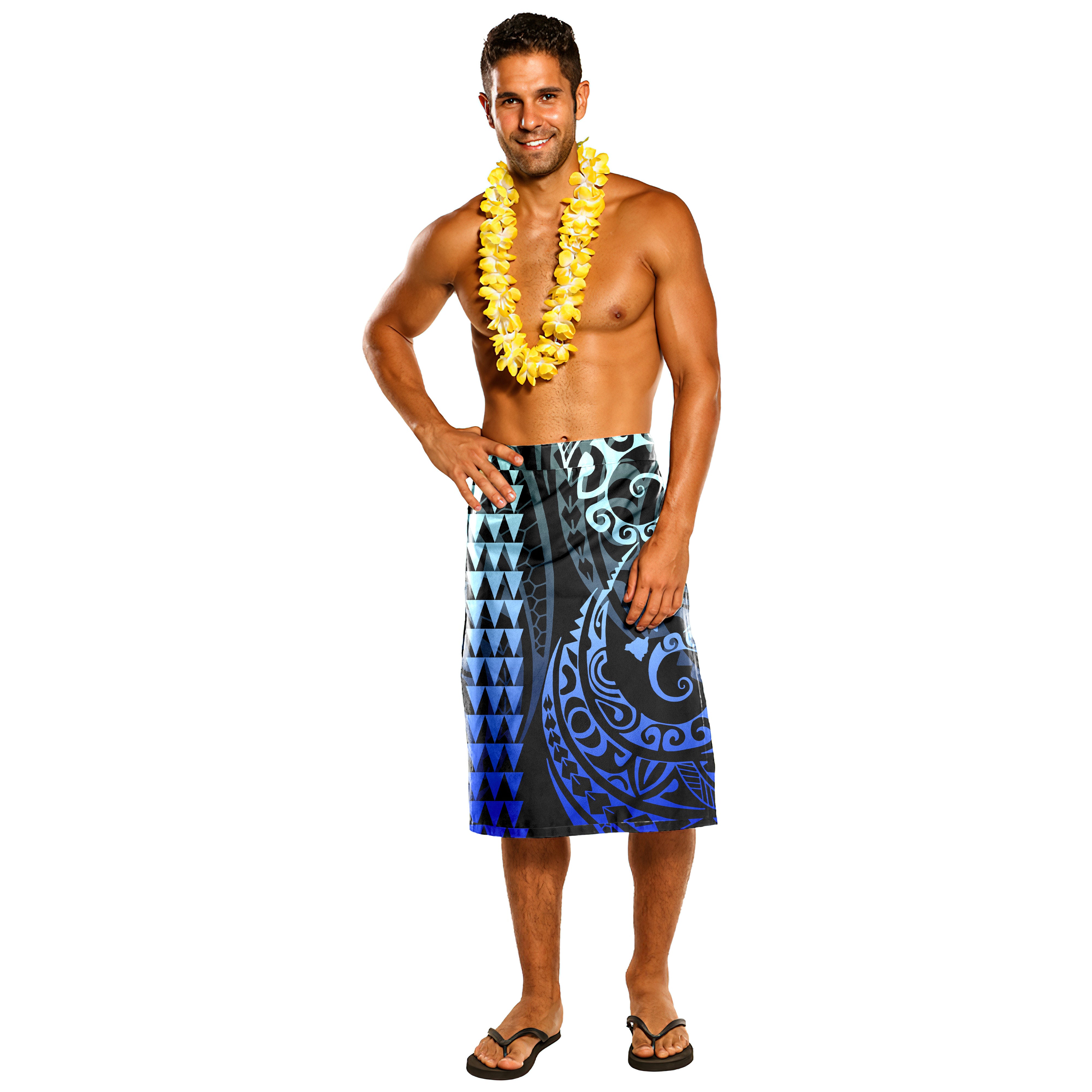 Custom Hawaii Lavalava Kakau Polynesian Pattern Combine Tropical Flowers Ver.01 LT14 main image 1