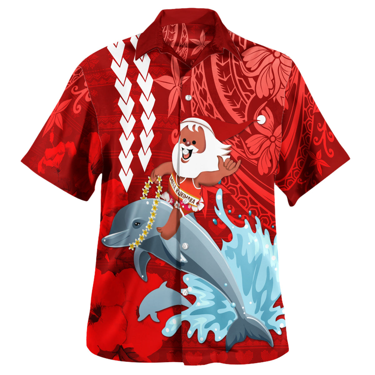 Hawaii Polynesian Christmas Hawaiian Shirt - Polynesian Santa Christmas Ugly Hawaiian Shirt