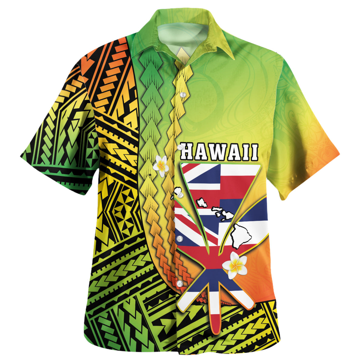Hawaii Polynesian Hawaiian Shirt - Hawaii Coat Of Arms Polynesian Reggae Hawaiian Shirt