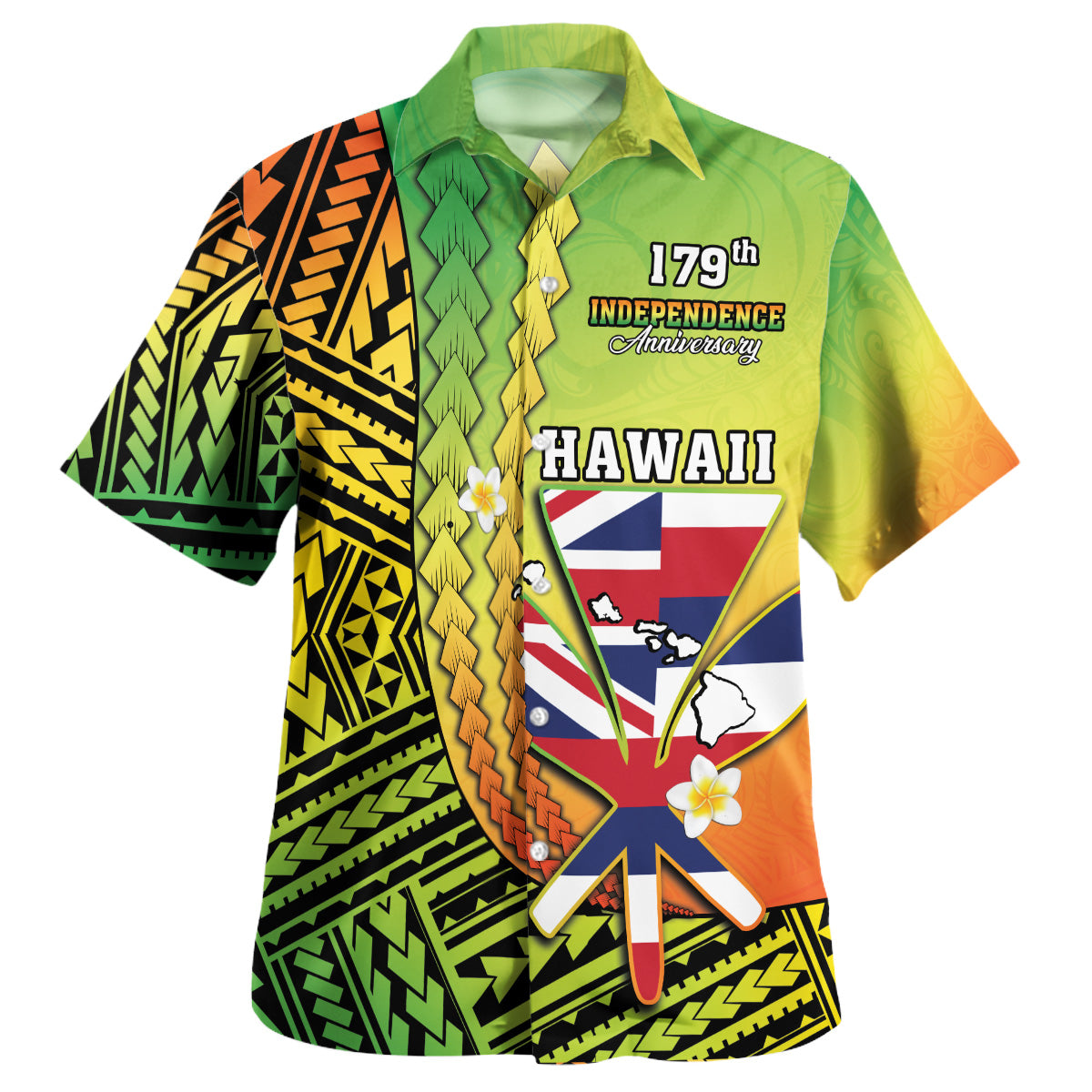 Hawaii Polynesian Short Sleeve Shirt - Hawaii Independence Day Polynesian Cullture