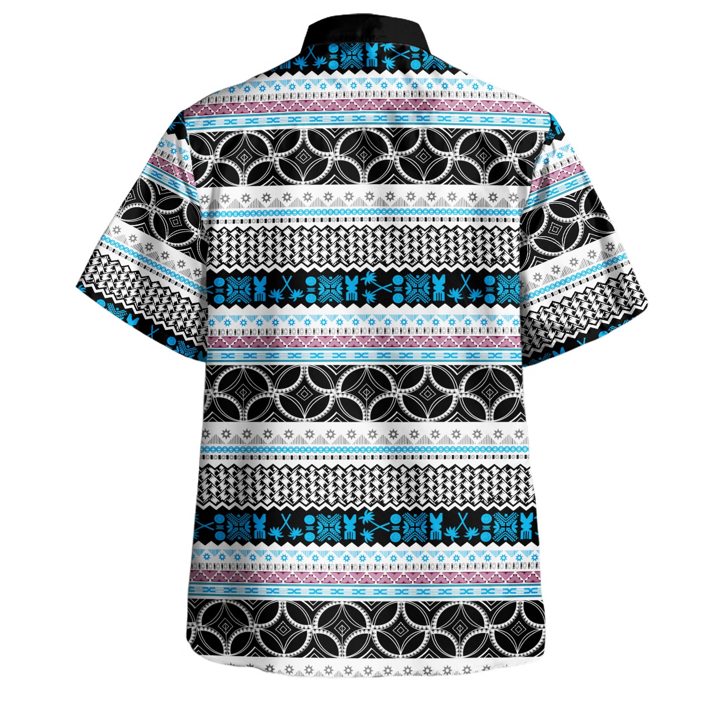 Fiji Hawaiian Shirt Tapa Pattern Style Vintage