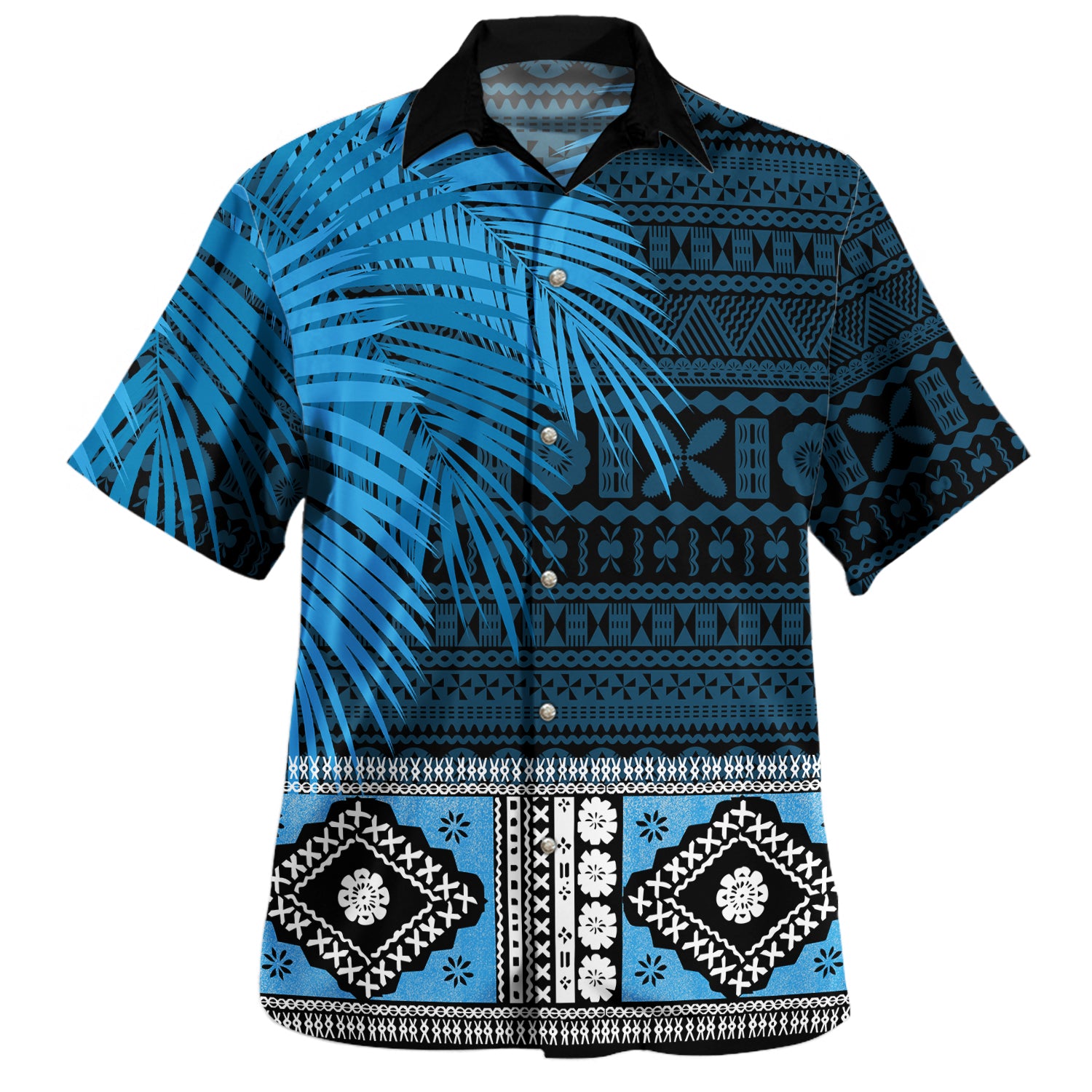 Fiji Hawaiian Shirt Flag Color With Traditional Patterns Ver 2