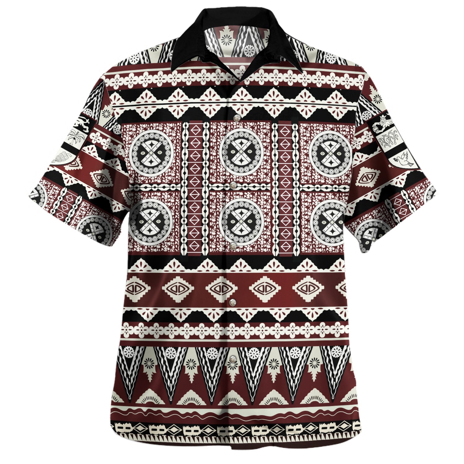 Fiji Hawaiian Shirt Marau na Kerisimasi Rugby Santa Style