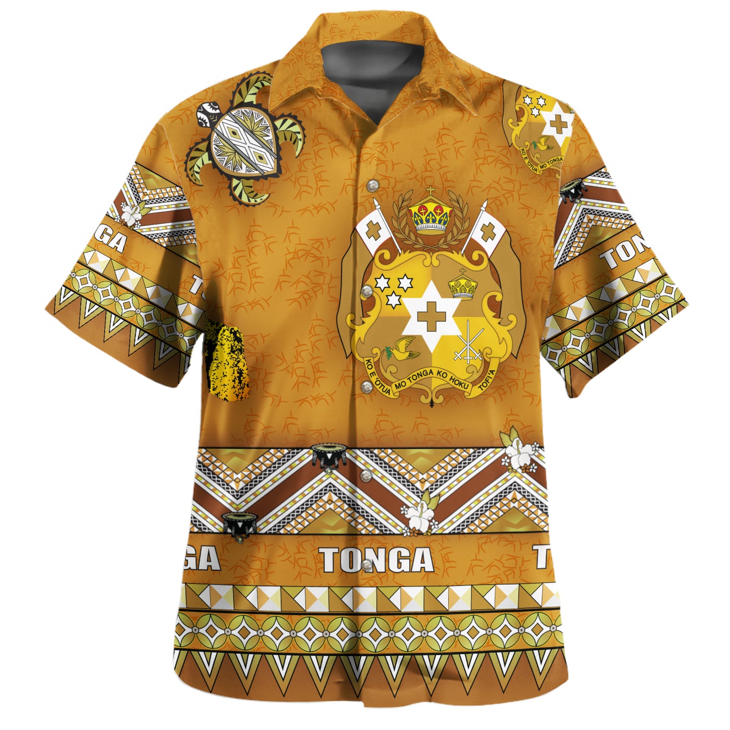 Tonga Hawaiian Shirt Coat Of Arms Clothes Vintage