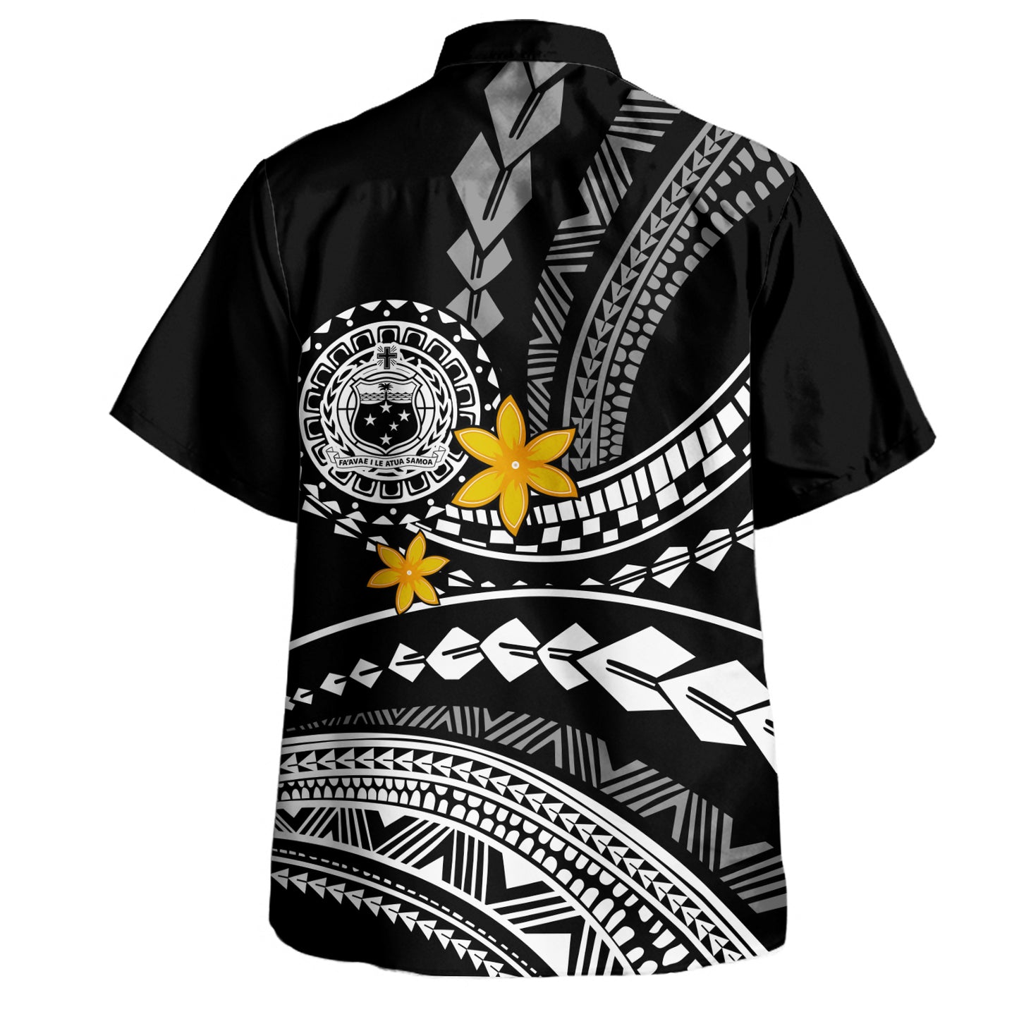 Samoa Combo Puletasi And Shirt Tribal Plumeria