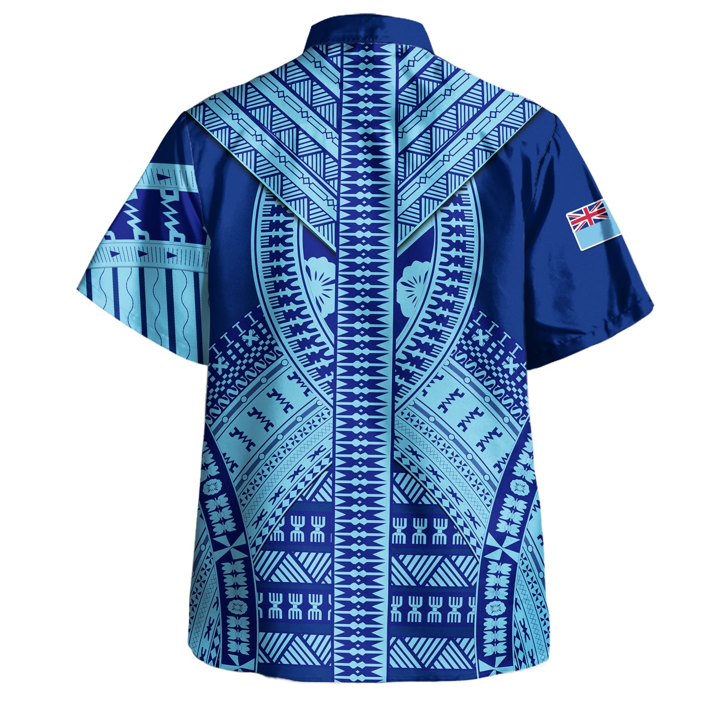 Fiji Coat of Arm Hawaiian Shirt Bula Design Style Blue