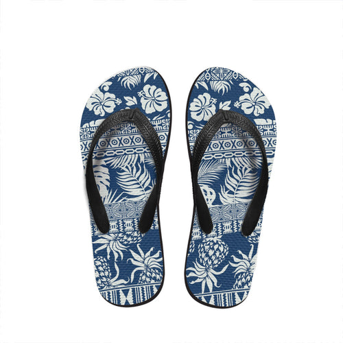 Hawaii Flip Flop Hibiscus Tropical Leaves
