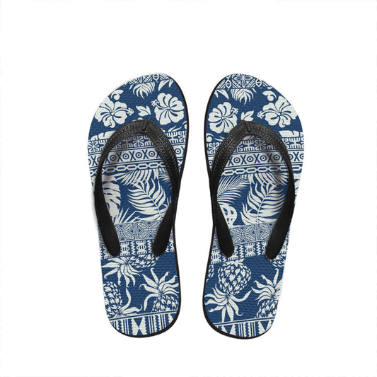 Hawaii Flip Flop Hibiscus Tropical Leaves