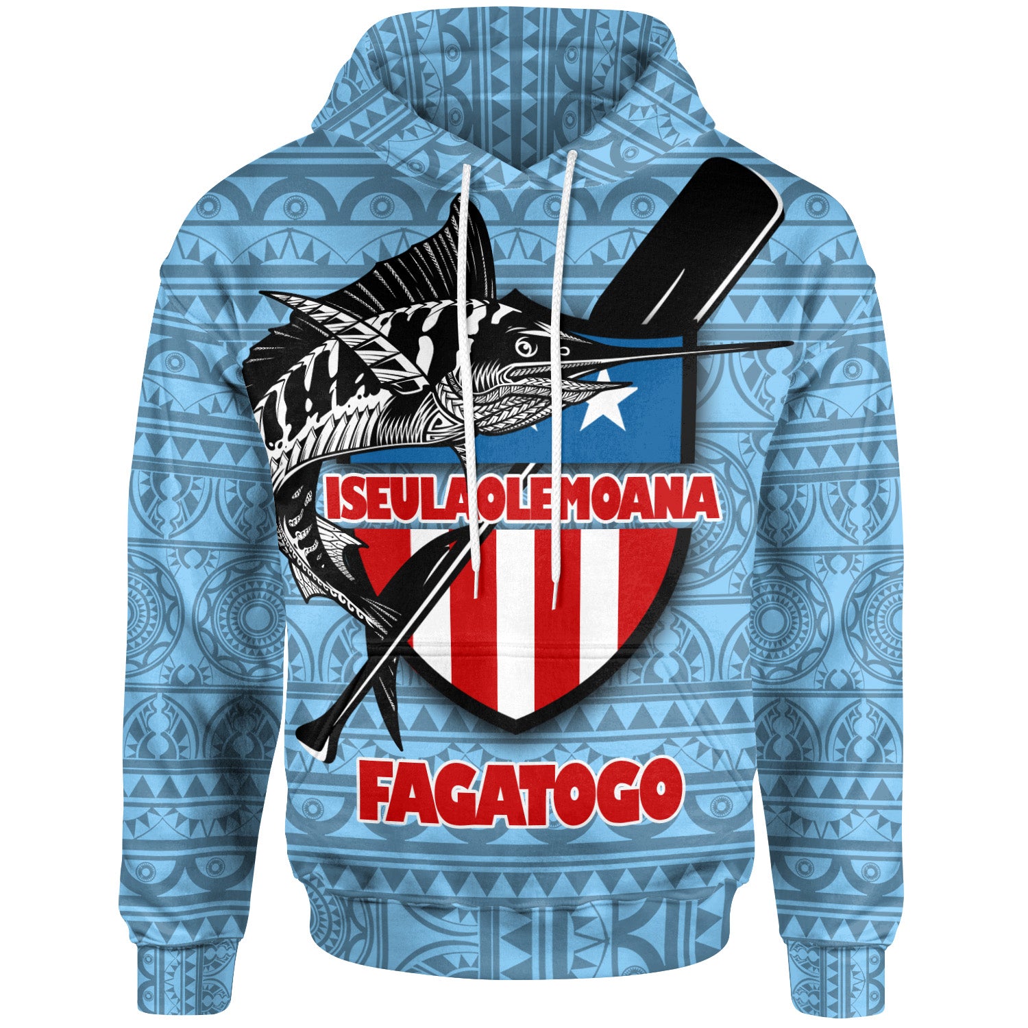 American Samoa Polynesian Hoodie - Iseula o le Moana of Fagatogo Polynesian Pattern